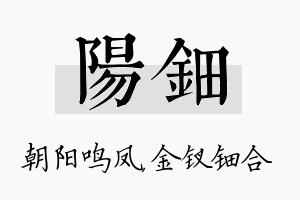 阳钿名字的寓意及含义