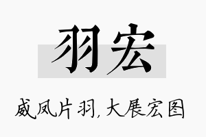 羽宏名字的寓意及含义