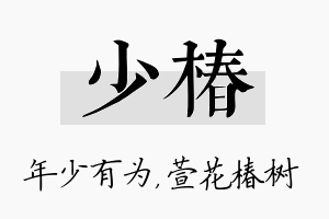 少椿名字的寓意及含义