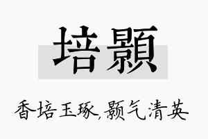 培颢名字的寓意及含义