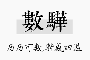 数骅名字的寓意及含义