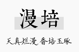 漫培名字的寓意及含义