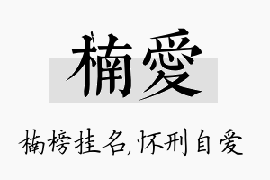 楠爱名字的寓意及含义