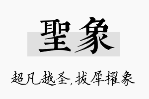 圣象名字的寓意及含义