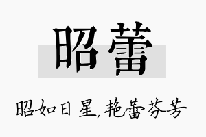 昭蕾名字的寓意及含义