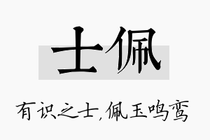 士佩名字的寓意及含义