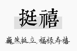 挺禧名字的寓意及含义