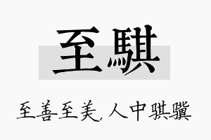 至骐名字的寓意及含义