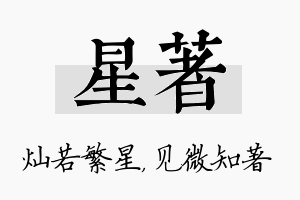 星著名字的寓意及含义