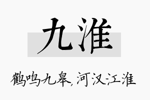 九淮名字的寓意及含义