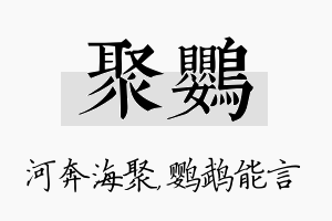 聚鹦名字的寓意及含义