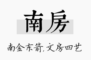 南房名字的寓意及含义