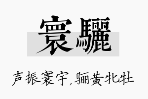 寰骊名字的寓意及含义