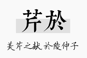 芹於名字的寓意及含义