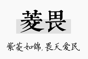 菱畏名字的寓意及含义