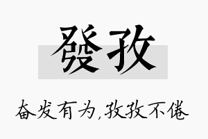 发孜名字的寓意及含义