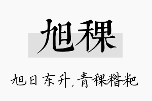 旭稞名字的寓意及含义