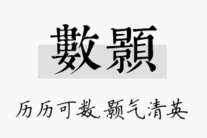 数颢名字的寓意及含义