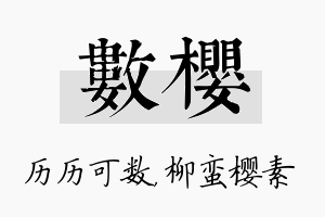 数樱名字的寓意及含义