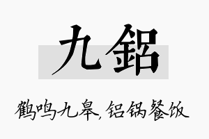 九铝名字的寓意及含义