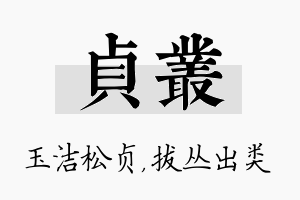 贞丛名字的寓意及含义