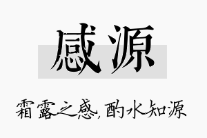 感源名字的寓意及含义