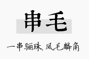 串毛名字的寓意及含义