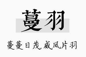 蔓羽名字的寓意及含义