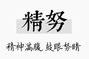 精努名字的寓意及含义