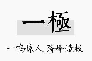 一极名字的寓意及含义