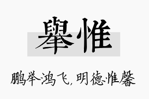 举惟名字的寓意及含义