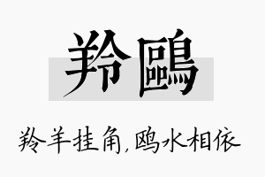 羚鸥名字的寓意及含义