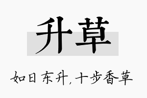 升草名字的寓意及含义