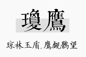 琼鹰名字的寓意及含义