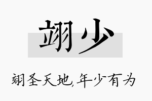 翊少名字的寓意及含义