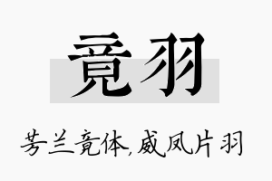 竟羽名字的寓意及含义