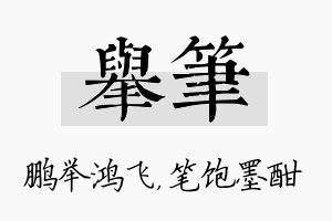 举笔名字的寓意及含义