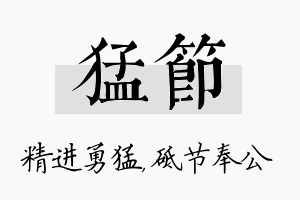 猛节名字的寓意及含义