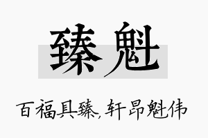 臻魁名字的寓意及含义