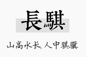 长骐名字的寓意及含义