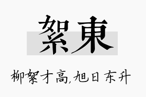 絮东名字的寓意及含义