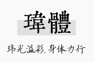 玮体名字的寓意及含义