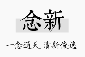 念新名字的寓意及含义