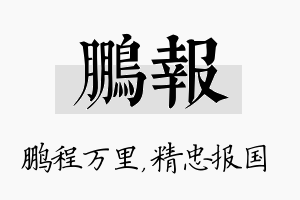 鹏报名字的寓意及含义