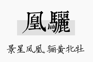 凰骊名字的寓意及含义