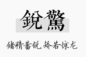 锐惊名字的寓意及含义