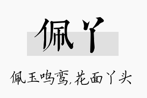 佩丫名字的寓意及含义