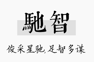 驰智名字的寓意及含义