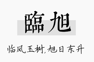 临旭名字的寓意及含义