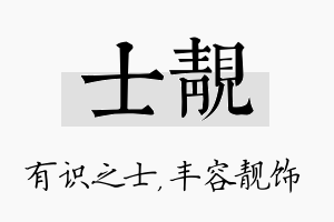 士靓名字的寓意及含义